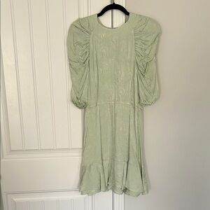 & Other Stories Green Jacquard Dress